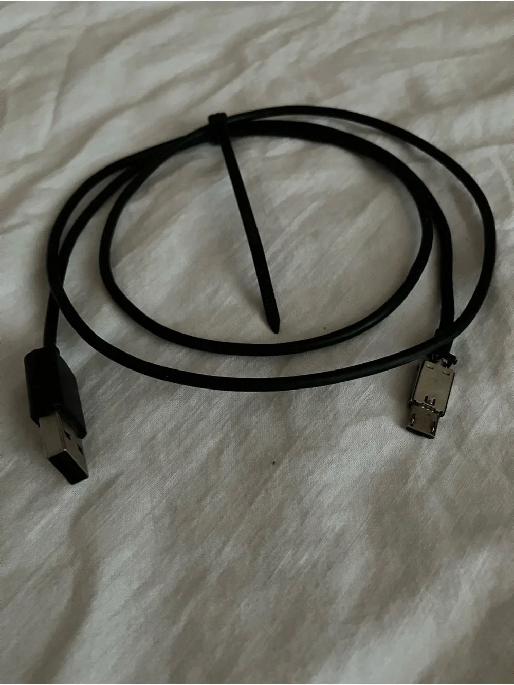 Lot of 10 Black USB Cords, Samsung Motorola, 18